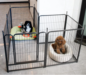 lot 290 image: ComSaf Dog Playpen- 8 Panels - Black