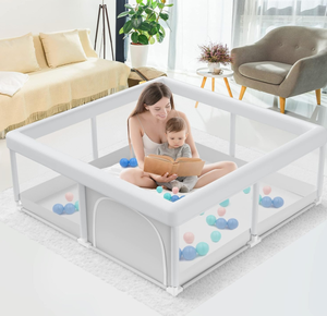 lot 345 image: Ajulkrio Baby Playpen - Grey