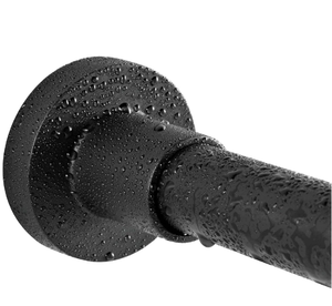 lot 356 image: BRIOFOX Shower Curtain Rod 43-73 Inches Matte Black