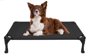 lot 358 image: Veehoo Cooling Elevated Dog Bed - Medium - Black