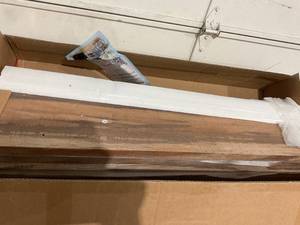 lot 88 image: HSH Rustic Gray Wood and Metal 4-Shelf Vintage Industrial Bookshelf