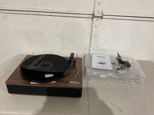 lot 95 image: LP&NO.1 Record Player Bluetooth Turntable with Built-in Speakers and USB Play & Recording Belt-Driven Vintage Phonograph