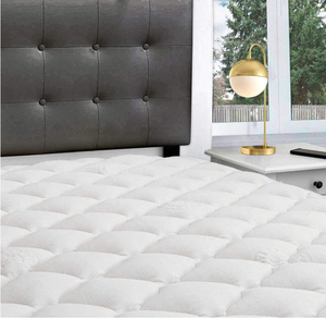 lot 446 image: eLuxurySupply Extra Thick Bamboo Mattress Pad - Twin XL
