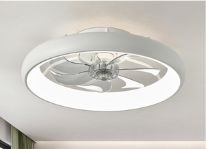 lot 447 image: LUDOMIDE Ceiling Fan with Lights - White