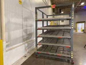 lot 46 image: Rolling Carton Flow Rack