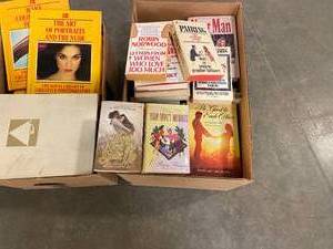 lot 14 image: Two large Boxes of Books Love Life Topics and Art