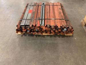 lot 16 image: Spacers for 42 Pallet Racking. Quantity approximately 70.