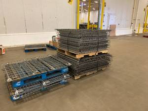 lot 20 image: Two Stacks of Wire Deck - 42, 46 and 48 wide by various lengths. Approximate quantity 43.