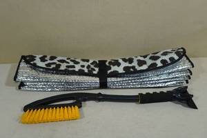 lot 130 image: Car Windshield Sun Shade and Scraper