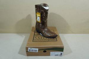 lot 148 image: Smoky Mountain Boots - Youth Size 5 - Brown Waxed