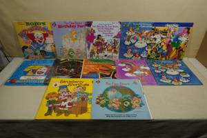lot 157 image: Assorted Childrens Vinyl Records - Care Bears, Disney, Strawberry Shortcake