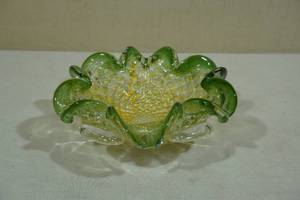 lot 212 image: Green Glass Candy Dish