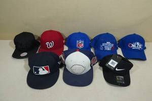 lot 233 image: Assorted Sports Baseball Hats - Twins, Capitals, Rockets, Nike