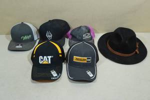 lot 234 image: Assorted Hats - Chevrolet, Caterpillar, Skyrim