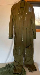 lot 18 image: British Flight Suit and US Issue Flyers Helmet Bag