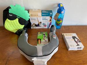 lot 109 image: Lot of Exercise Equipment and Neck Massager