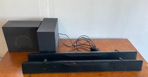lot 120 image: Two sets of Onn Sound Bars Subwoofers Combos