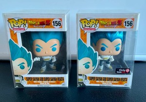 lot 47 image: Lot of 2 Dragonball Z Funko Pop Figures Super Saiyan God Super Saiyan Vegeta