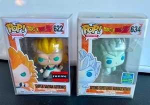 lot 51 image: Lot of 2 Dragonball Z Funko Pop Figures Super Saiyan Gotenks