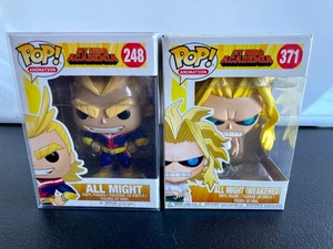 lot 58 image: My Hero Academia MHA Funko Pop Figures All Might, All Might Weakened