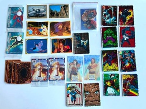 lot 130 image: Lot of Vintage Marvel Stickers and Collectable Cards