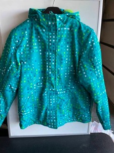 lot 146 image: Youth Girls Teal Polka Dot Medium Weight Coat Size XL