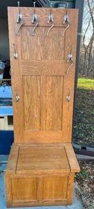 lot 134 image: Mudroom Bench with Removal Bench and Extra Hooks