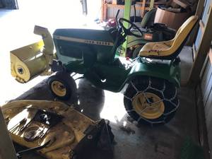 John Deere 212 with Snow Blower & Mowing Deck