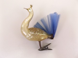 lot 45 image: Lot of Antique Spun Glass, Sugar Glass, etc. Figural Christmas Ornaments