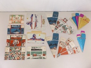 lot 47 image: Lot of Antique New Old Stock etc. Cornucopia etc. Christmas Cardboard Gift Boxes