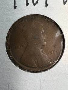 lot 05 image: 1909-VDB US WHEAT CENT