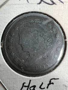 lot 21 image: 1835 US HALF CENT