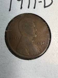 lot 24 image: 1911-D US WHEAT CENT