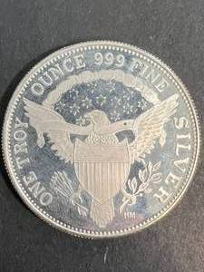 lot 26 image: 1 TROY OZ .999 FINE SILVER KENNEDY HALF DOLLAR DESIGN