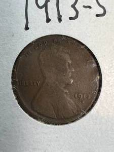 lot 31 image: 1913-S US WHEAT CENT