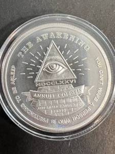 lot 45 image: 2 TROY OZ .999 FINE SILVER LIBERTY ROUND IN AIRTITE