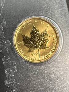 lot 53 image: 110TH OZ .9999 FINE GOLD MAPLE LEAF IN CASE