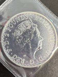 lot 56 image: 1 TROY OZ .999 FINE SILVER 2016 BRITTANIA ROUND