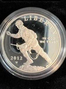 lot 68 image: 2012 INFANTRY SOLDIER SILVER DOLLAR
