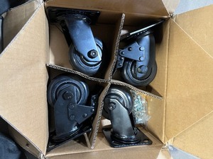 lot 4 image: Husky 4 in. Caster Kit for Heavy Duty Welded Steel Garage Base Cabinets