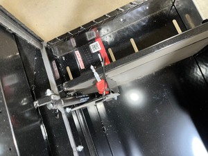 lot 41 image: Weather Guard 72 in. Gloss Black Aluminum Full Size Crossbed Truck Tool Box