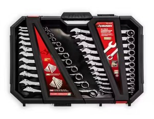 lot 45 image: Husky SAEMM Combination Wrench Set (24-Piece)