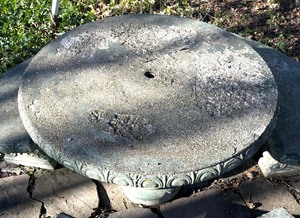 lot 114 image: Spectacular Cement Table and Benches