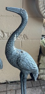 lot 121 image: Two Metal Bird Sculptures