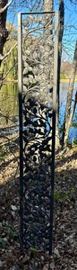 lot 137 image: Two Decorative Metal Yard Stake Panels