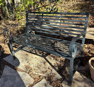 lot 156 image: Inviting Metal Bench