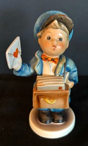 lot 164 image: Three Vintage Hummel Figurines including Hummel Figurine Mailman