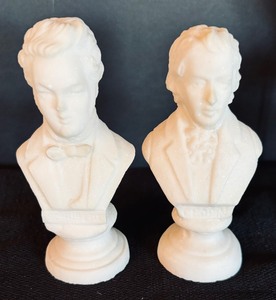 lot 174 image: Six Petite Bust Figurines of Famous Composers