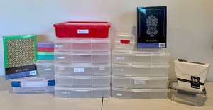lot 51 image: Scrapbook Central Crafters Stackable Storage and More