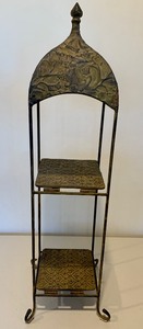 lot 54 image: Cute Two Shelf Metal Display Home Decoration